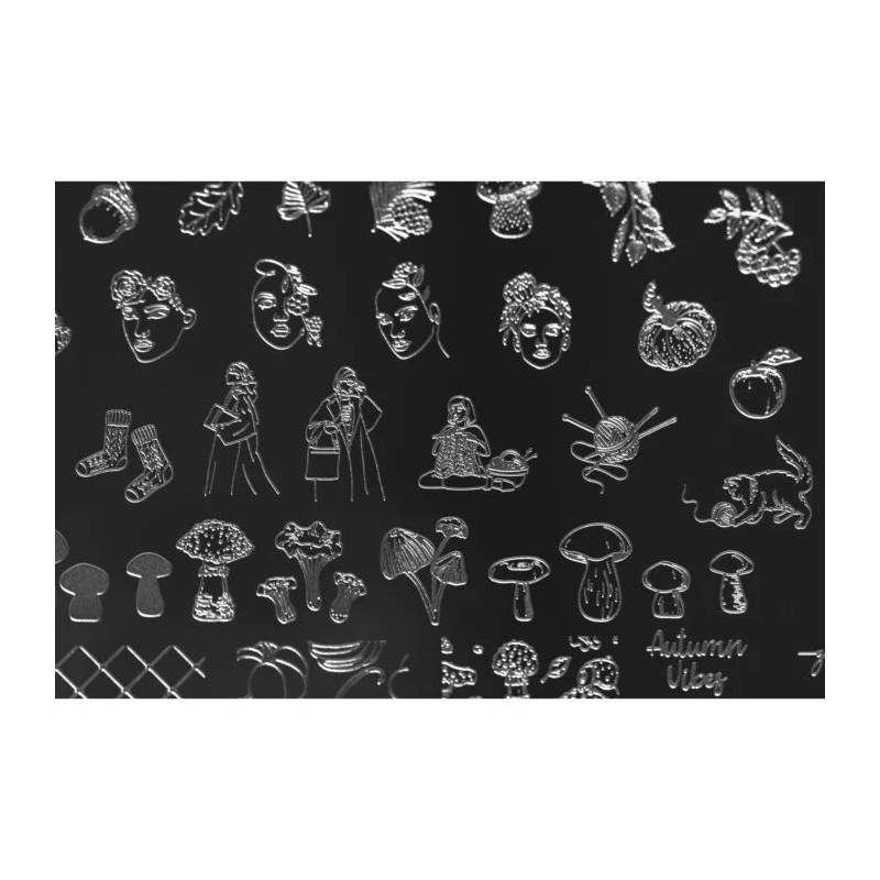 Autumn 1 Indigo Stamping Plate