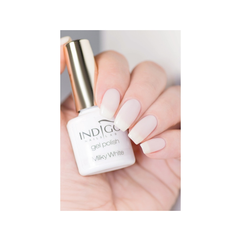 gel polish Milky white