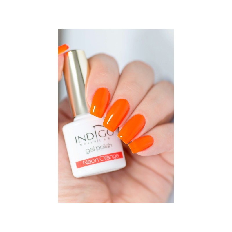 gel polish neon orange